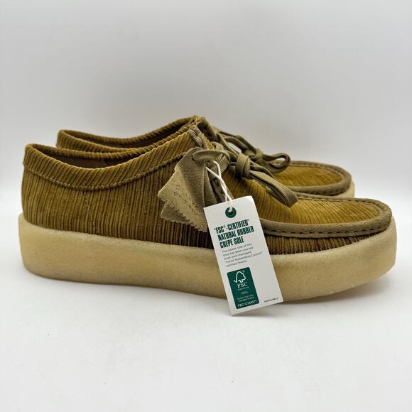 Clarks Mens Wallabee Cup Moccasin Loafers US 13 M Tan Corduroy Nubuck NIB - Picture 4 of 13